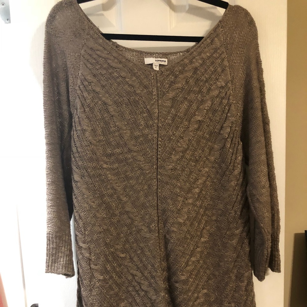 Light camel 3/4 sweater